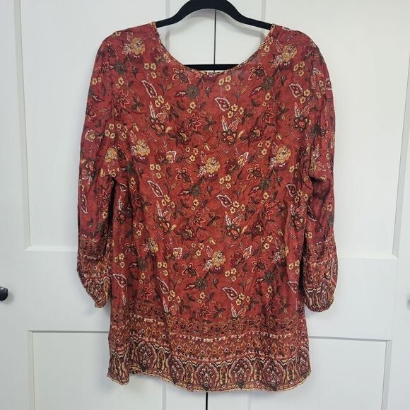 DressBarn established 1962 woman long sleeve floral blouse, 1X - Picture 3 of 9